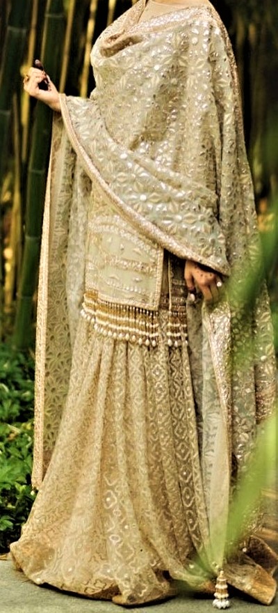 Embroidered Bridal Mehndi Dress