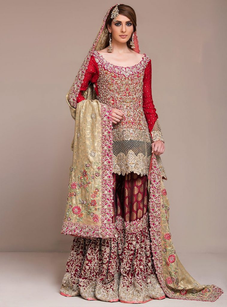Short Kurti & Bridal Sharara Outfit for Barat