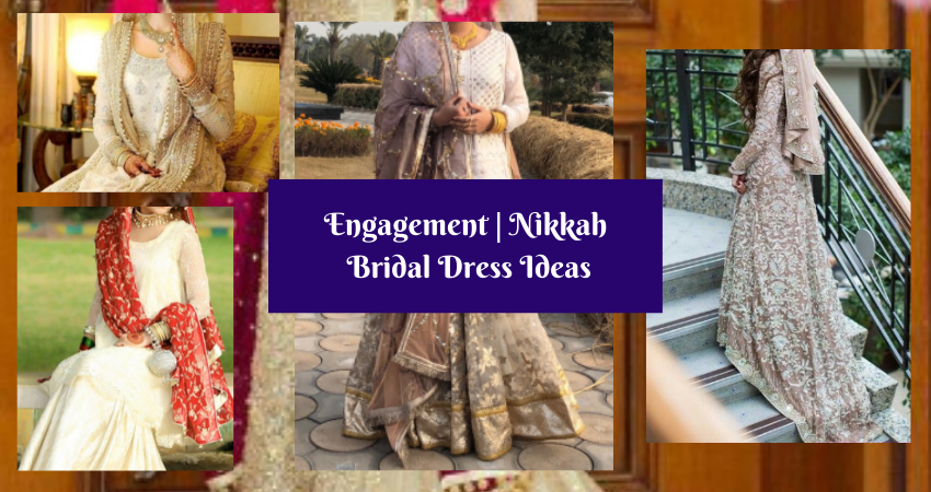 nikah dresses for girls Pakistani/white colour engagement dresses/ wedding  dress ideas in white 