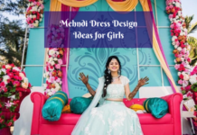Latest Pakistani Mehndi Dresses Design Ideas for Girls
