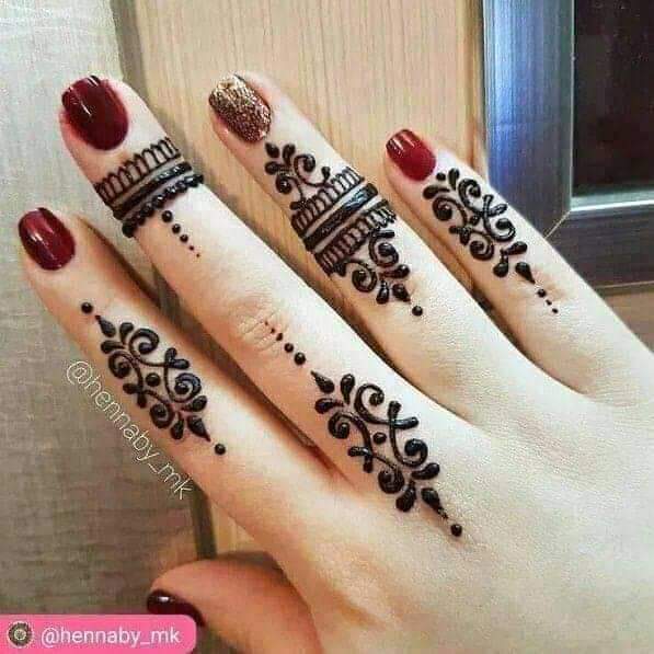 Fingers Mehndi Ideas for Eid Event